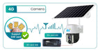 Câmera De Segurança Suporta Chip 4 G Com Painel Solar à Prova D'água IP66