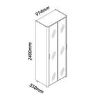 Sapateira 2 Portas Dellirium com Pés e Led 100% Mdf Off White