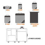 Kit 6 Bolsas Organizadoras De Compressão Para Malas De Viagem