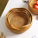 Cesta Organizadora de Vime em Rattan Feita à Mão