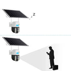 Câmera De Segurança Suporta Chip 4 G Com Painel Solar à Prova D'água IP66