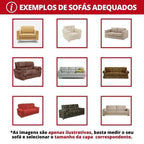 Capa para Sofá Suede Preto Impermeável para Sala