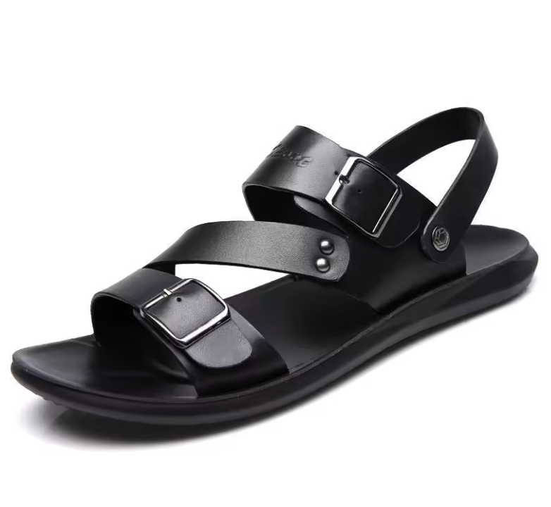 Sandália Masculina Ortopédica de Couro Legítimo [QUEIMA DE ESTOQUE + ENVIO NACIONAL]