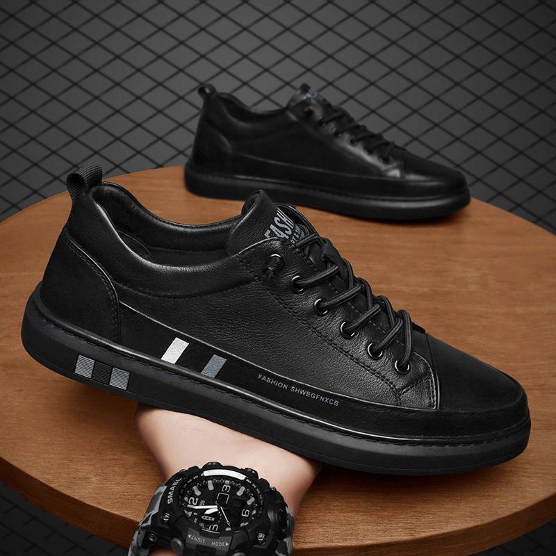 Promoção compre 1 leve 2  Tênis Masculino Flat Couro Legítimo