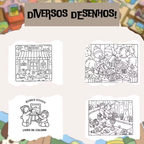 Kit Livro de Colorir Bobbie Goods Capa Dura + Canetinhas Dupla Ponta