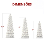 Mini Árvores de Natal com Led de Cerâmica