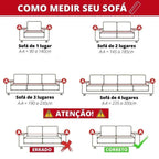 Capa para Sofá Suede Preto Impermeável para Sala