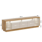 Rack para TV até 75 Polegadas 3 Portas 218cm Fita de LED