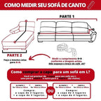 Capa para Sofá Suede Preto Impermeável para Sala